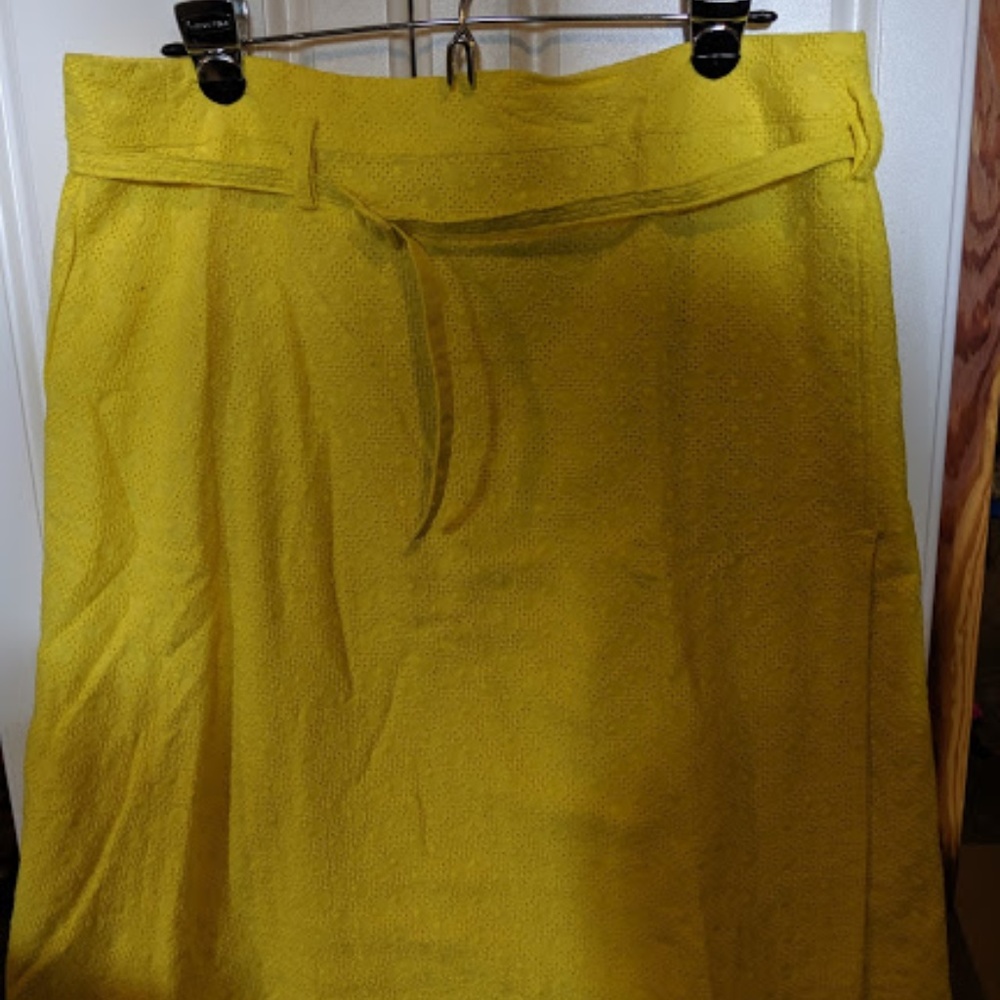 Yellow Embroidered Skirt